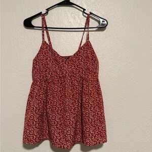 SHEIN Red Floral Camisole Top